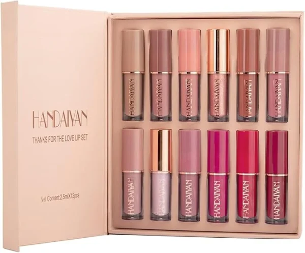 10Pcs Matte Liquid Lipstick with 2 Glitter lipstick Makeup Set - Image 2