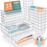 Clear Plastic Drawer Organizer Set