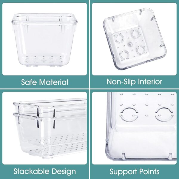 Clear Plastic Drawer Organizer Set - Image 2